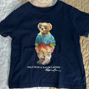 Polo by Ralph Lauren Blue Short Sleeve Tee with Bear Graphic